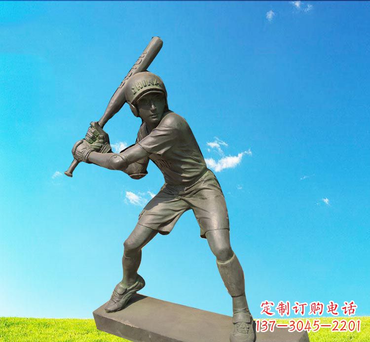 兰州棒球雕塑传承美国传统文化