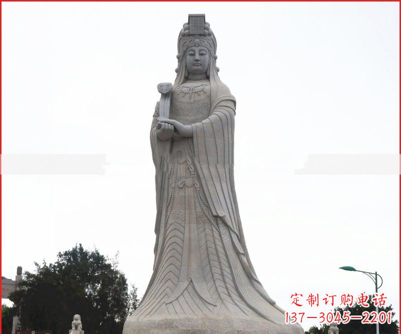 兰州大理石大型妈祖神像雕塑