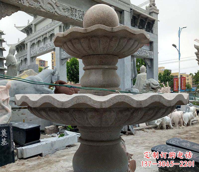 兰州大理石多层喷泉石雕
