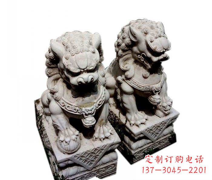 兰州大理石仿古石狮子雕塑