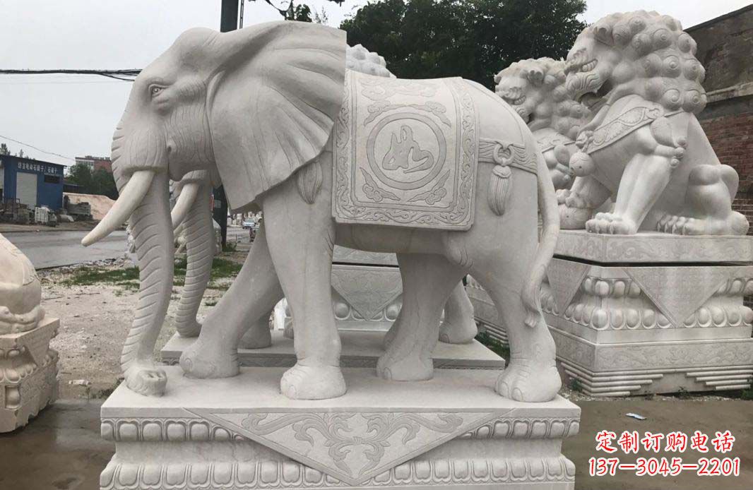 兰州大理石大象雕塑