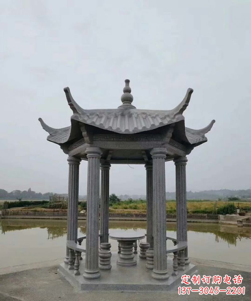 兰州大理石凉亭石雕塑,优雅经典无双