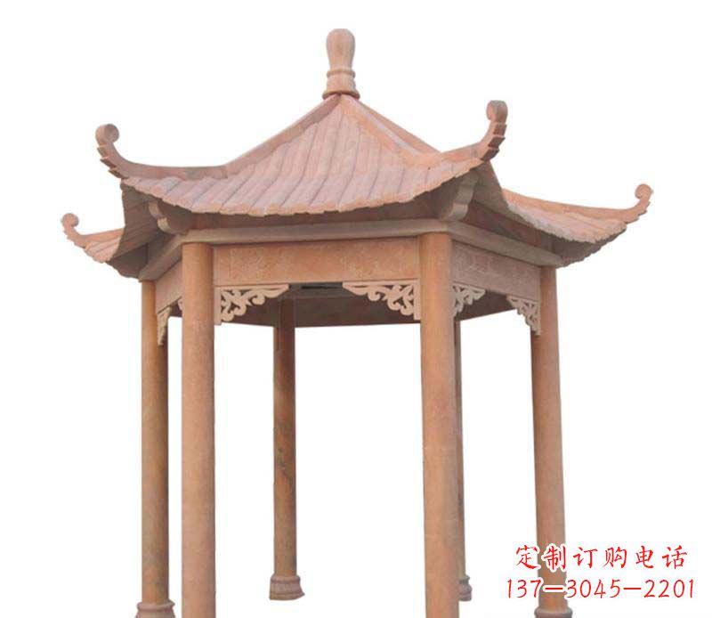 兰州大理石六角凉亭雕塑