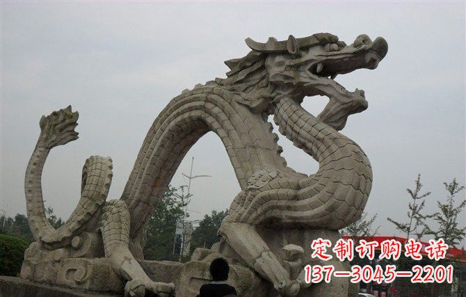 兰州大理石龙雕塑,象征着力量与尊贵