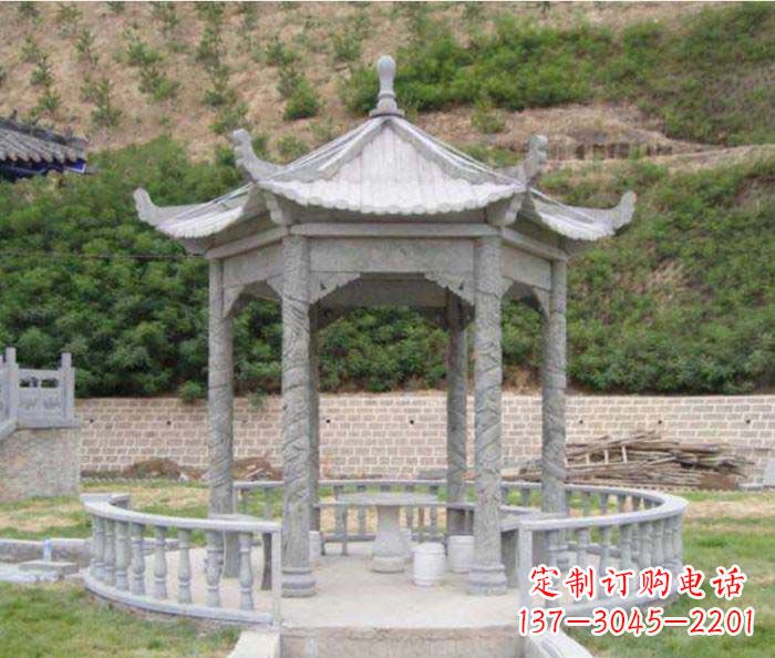 兰州大理石六角石雕凉亭