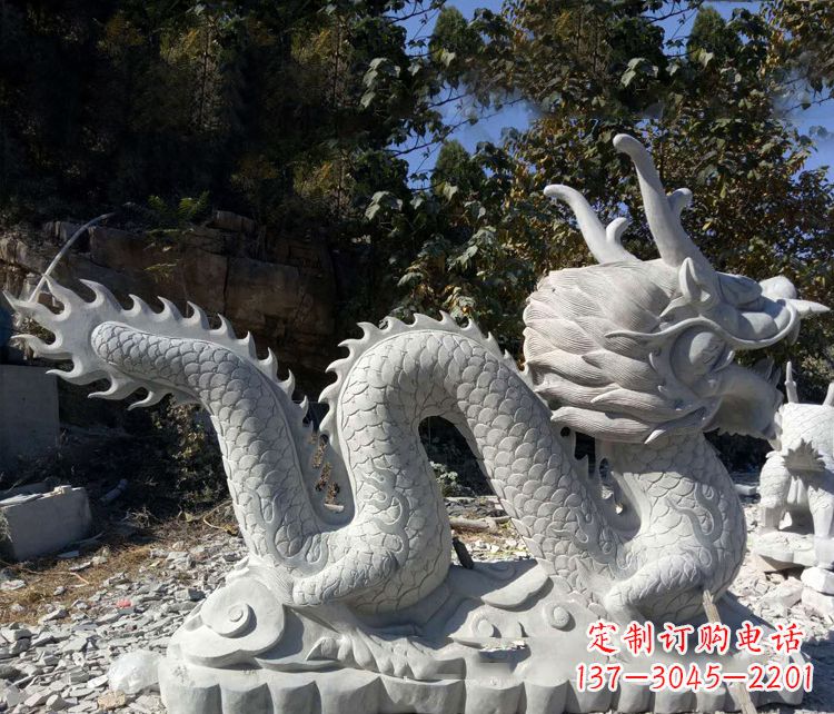 兰州精美大理石龙雕塑