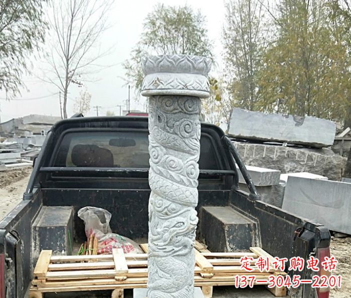 兰州大理石龙柱雕塑
