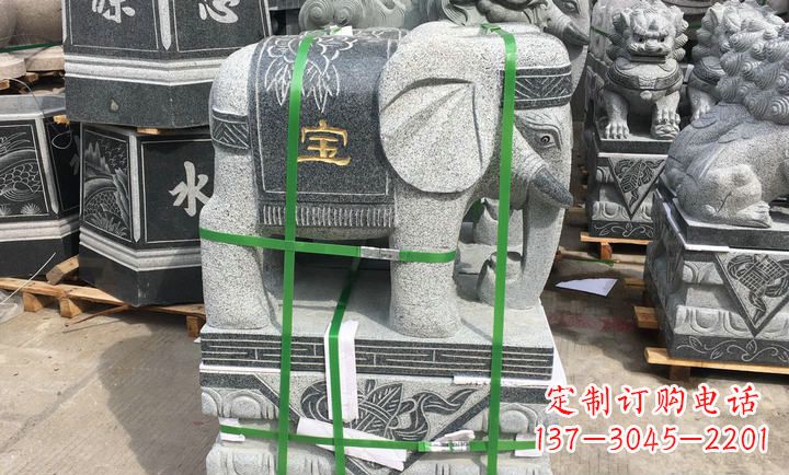 兰州大理石大象门口石雕