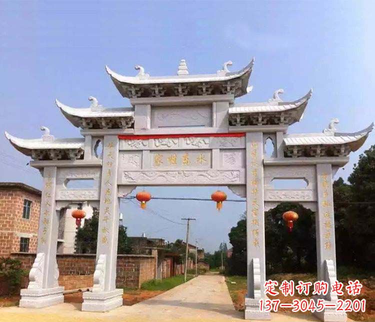 兰州大理石牌坊石雕