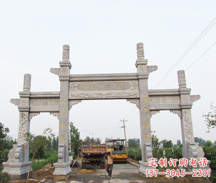 兰州大理石牌坊石雕,艺术精髓永不凋零