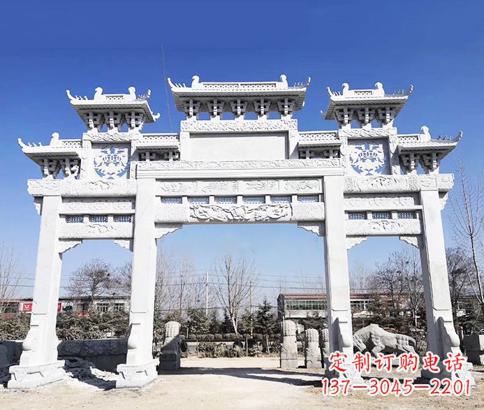 兰州大理石牌坊石雕定制