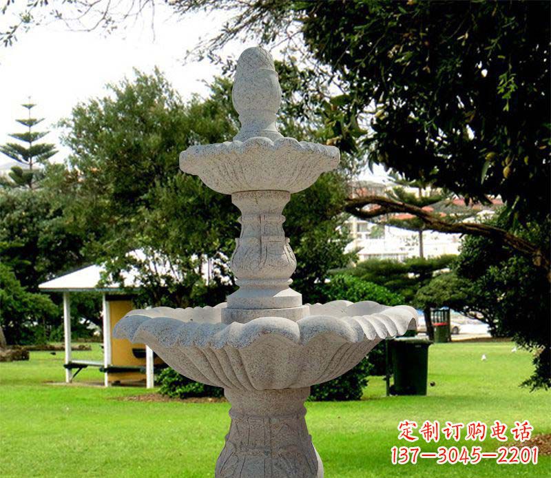 兰州大理石双层喷泉雕塑,精美绝伦