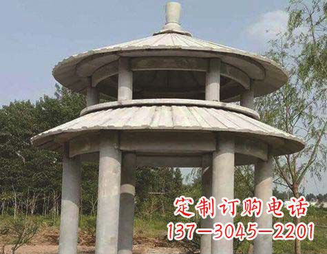 兰州大理石双层圆顶凉亭石雕