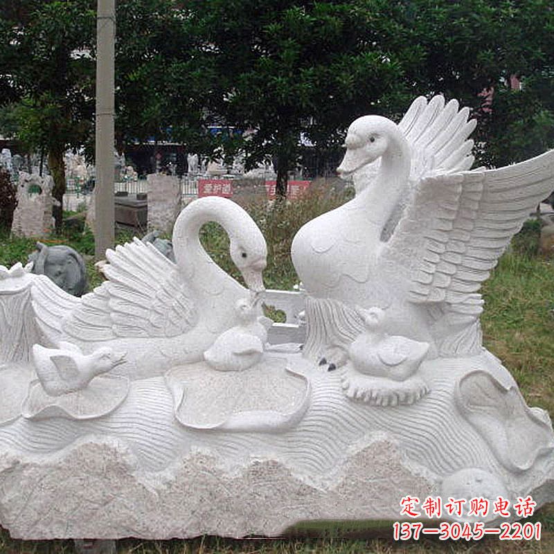 兰州大理石天鹅精美雕塑