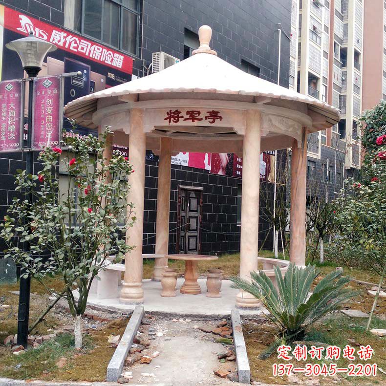 兰州精美大理石凉亭雕塑