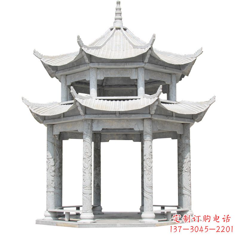 兰州大理石古建凉亭雕塑
