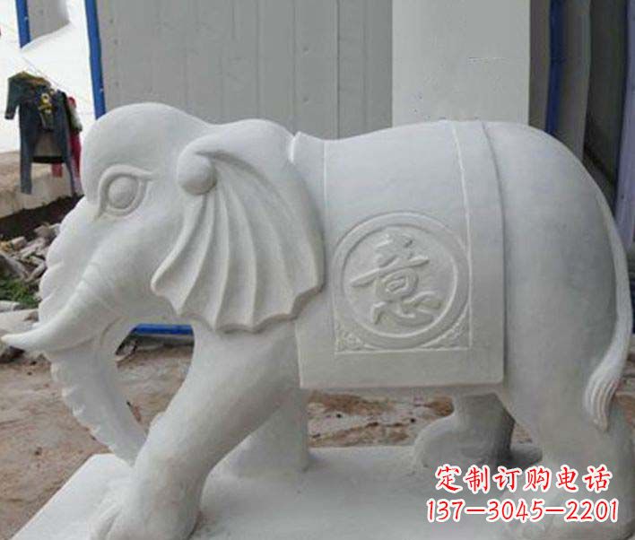 兰州传承财富祝福,大理石招财大象雕塑