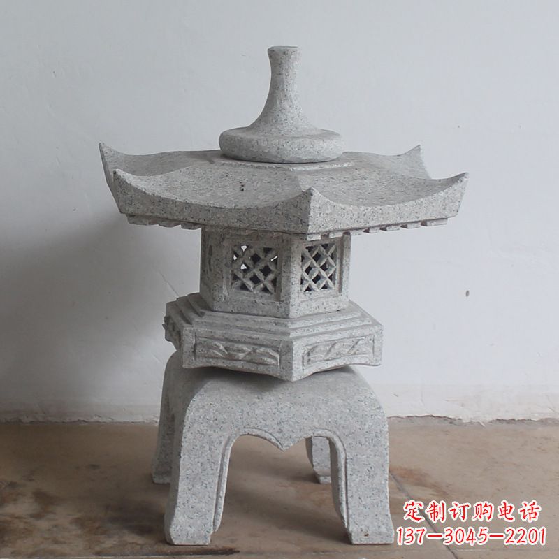 兰州传统中式雕塑大理石石灯