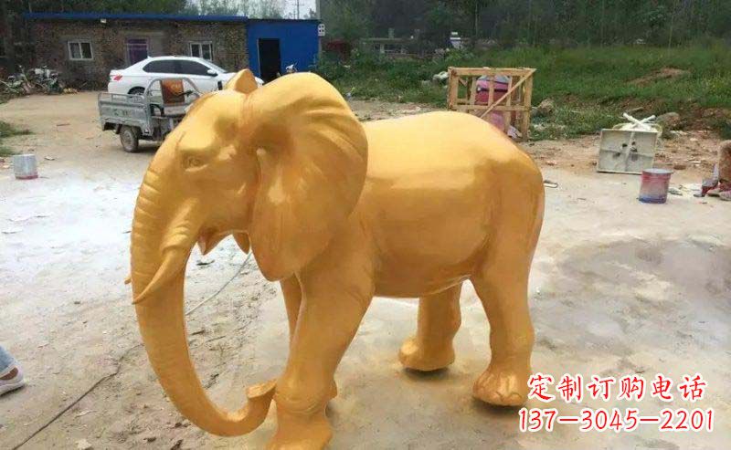 兰州大象玻璃钢仿铜动物雕塑