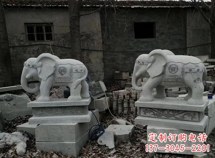 兰州大象石雕摆件