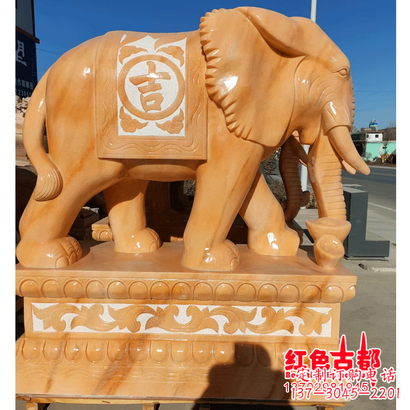 兰州大象头型石雕