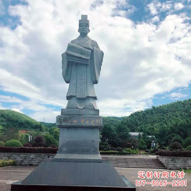兰州大型蔡伦石雕像-景区广场历史文化名人雕塑