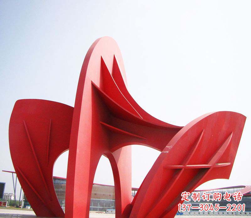 兰州大型广场不锈钢抽象拱门雕塑