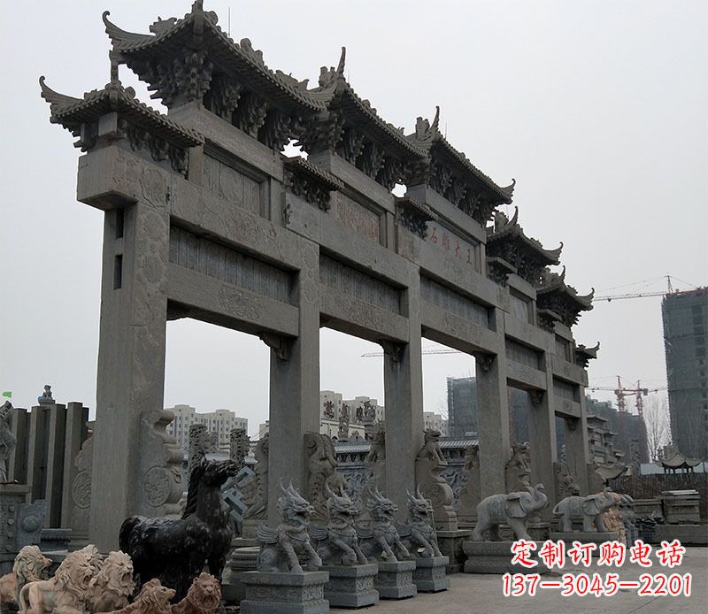 兰州精美仿古牌坊石雕