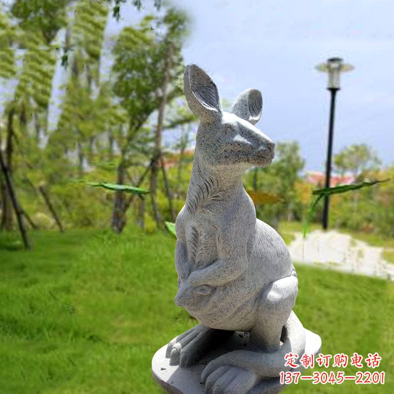 兰州袋鼠园林石雕摆件
