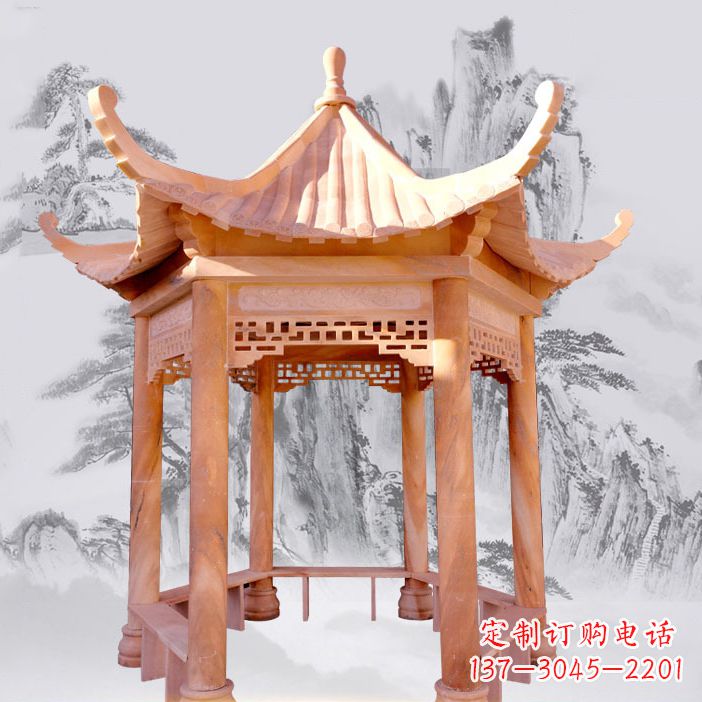 兰州优雅大理石雕刻凉亭