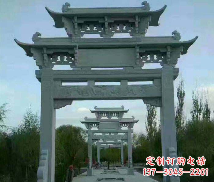 兰州牌坊雕塑精美大理石雕塑艺术