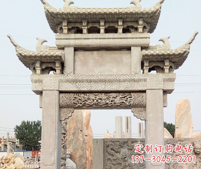 兰州特色大理石牌坊石雕