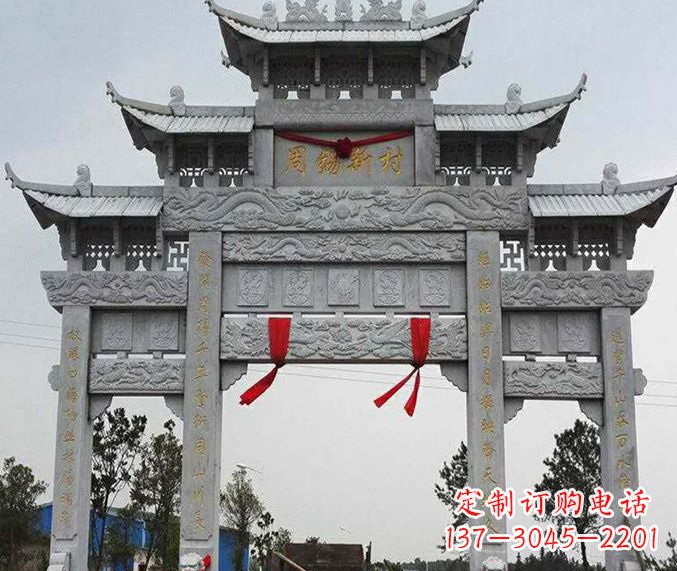 兰州精美石雕牌坊雕塑