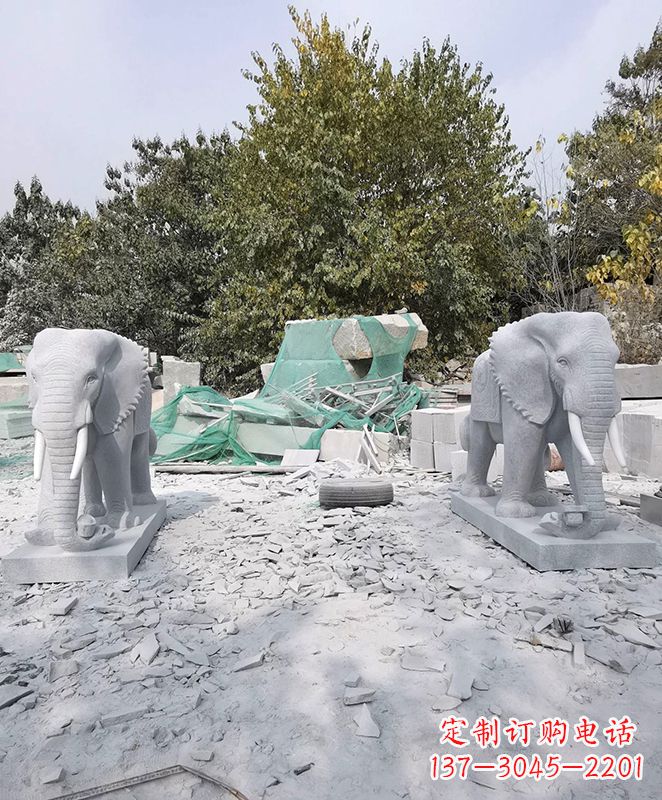 兰州雕刻大象的石雕