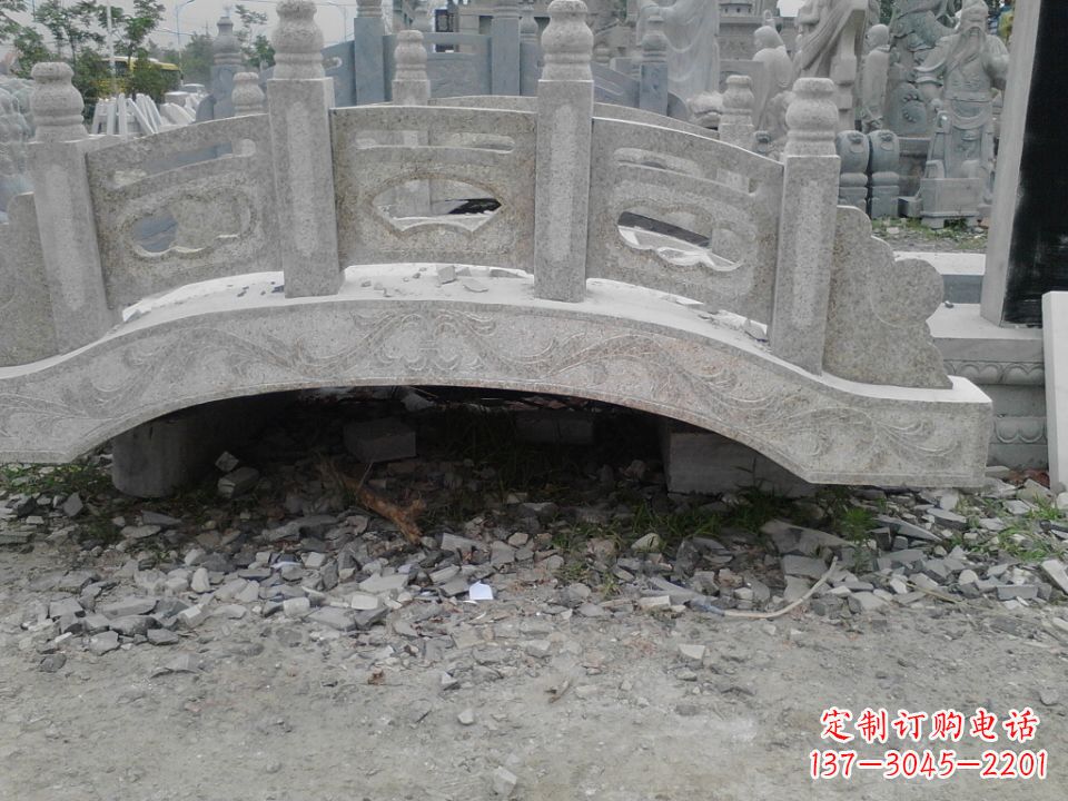 兰州精美石桥雕塑,点缀庭园之美