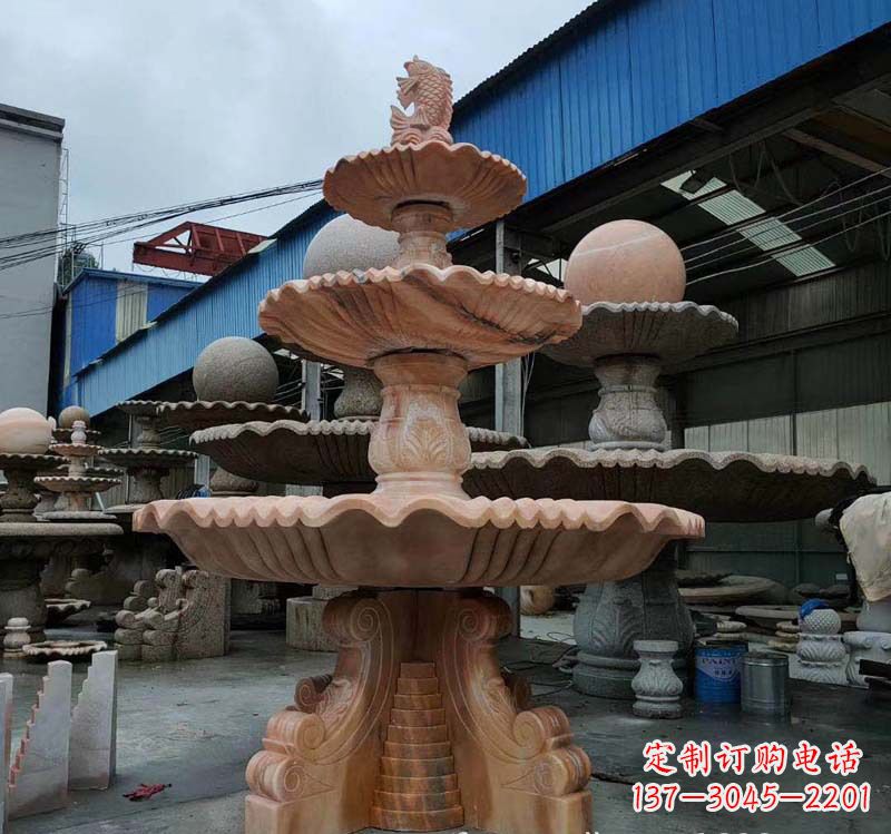 兰州高品质跌水钵石喷泉雕塑