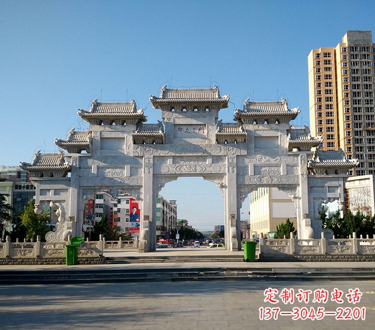 兰州精致锻铜牌坊雕塑