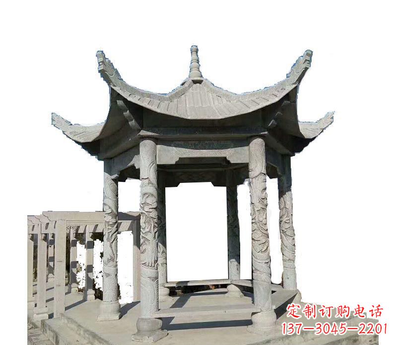 兰州传统风格凉亭石雕