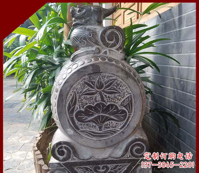 兰州精致仿古门墩雕塑