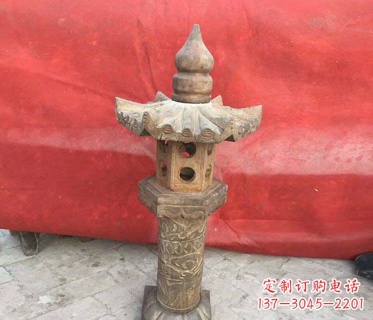 兰州传统风格石灯雕塑