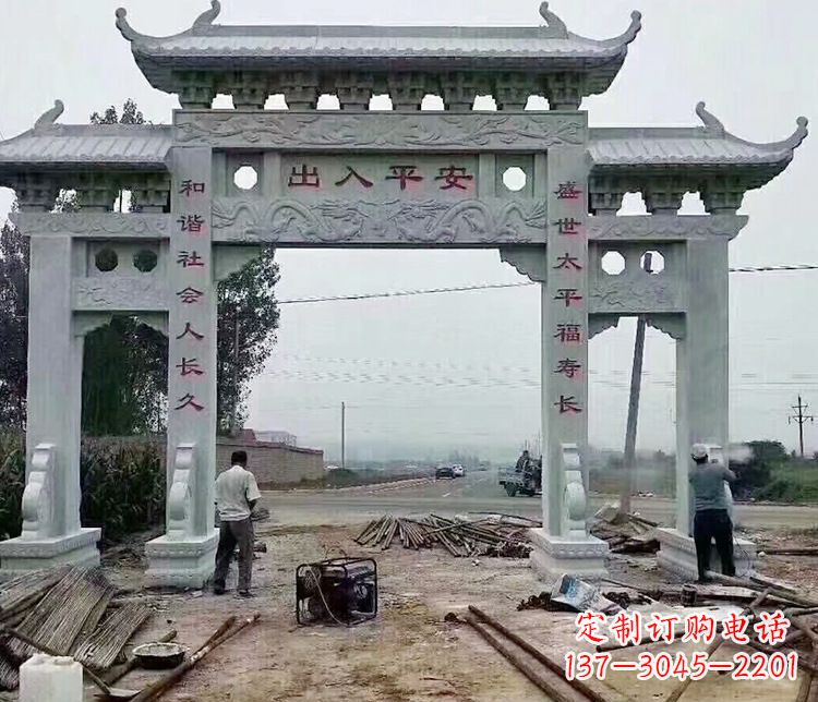 兰州仿古石牌坊石雕