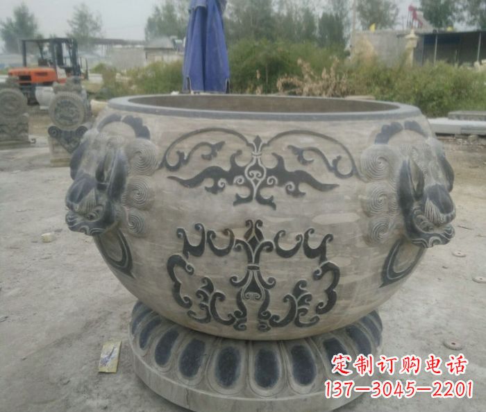 兰州仿古圆形水缸石雕