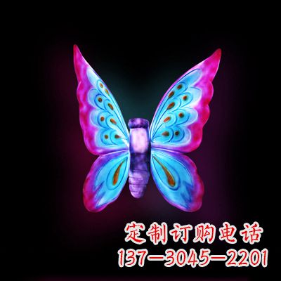 兰州璀璨发光蝴蝶雕塑