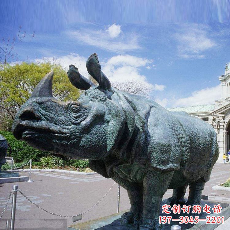 兰州高端犀牛铜雕艺术品