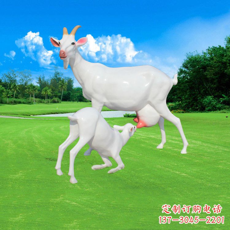 兰州精美仿真羊羔羊跪乳雕塑