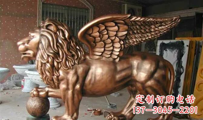 兰州飞狮玻璃钢仿铜动物雕塑