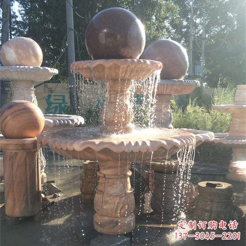兰州福气无限,风水球石雕塑