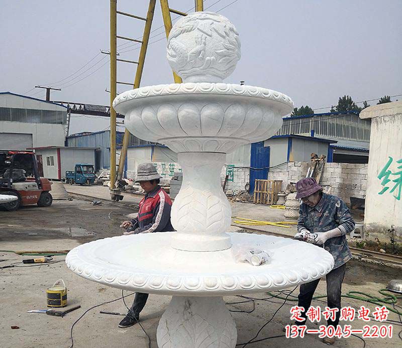 兰州风水球喷泉石雕塑