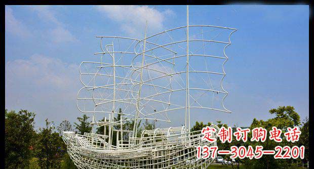 兰州唯美不锈钢帆船雕塑