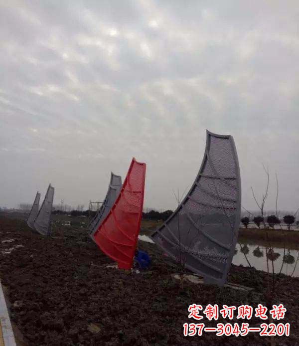 兰州不锈钢抽象帆船雕塑